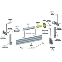 Embout Avec Poulie Ø 125 Mm Pour Tube ZF 54 Sur Téton Ø 12 Ou Carré 10 Mm -Dahuace Boutique 98886681 3
