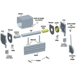 Embout Avec Poulie Ø 125 Mm Pour Tube ZF 54 Sur Téton Ø 12 Ou Carré 10 Mm -Dahuace Boutique 98886681 4