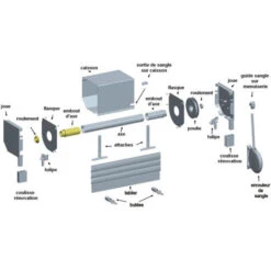 Embout D'axe Pour Tube Octogonal 40 Mm Crabot Femelle Avec Roulement -Dahuace Boutique 98887240 3