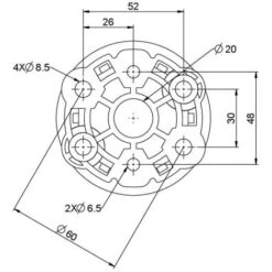 Support Clippable Somfy Pour Moteur De Volet Roulant Radio Jusqu'à 30 Nm -Dahuace Boutique 98887256 2